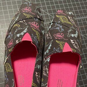 Glow In the Dark Dinosaur Toms Size 7.5 Womens Flats